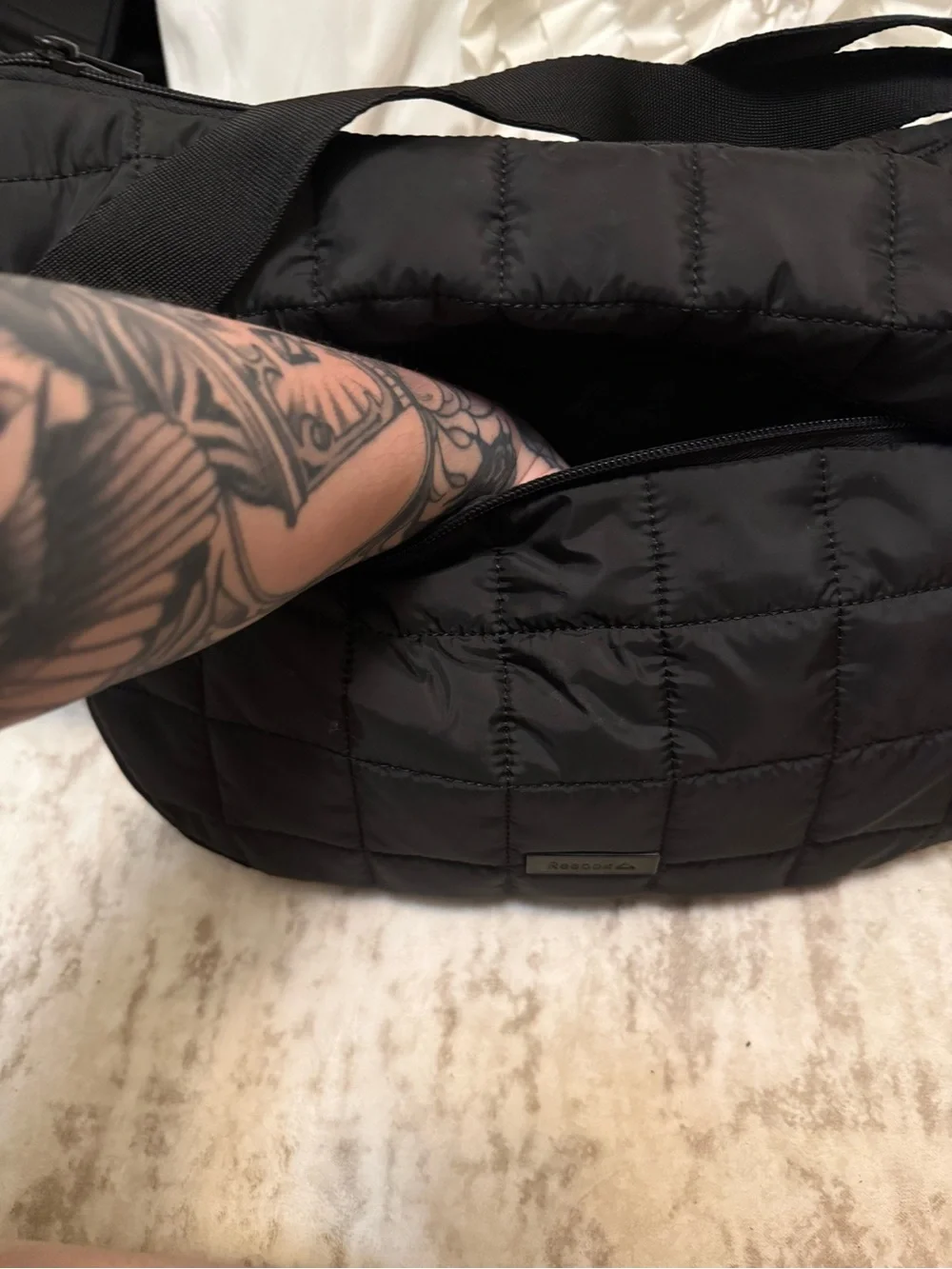 Reebok Black Quilted Bag